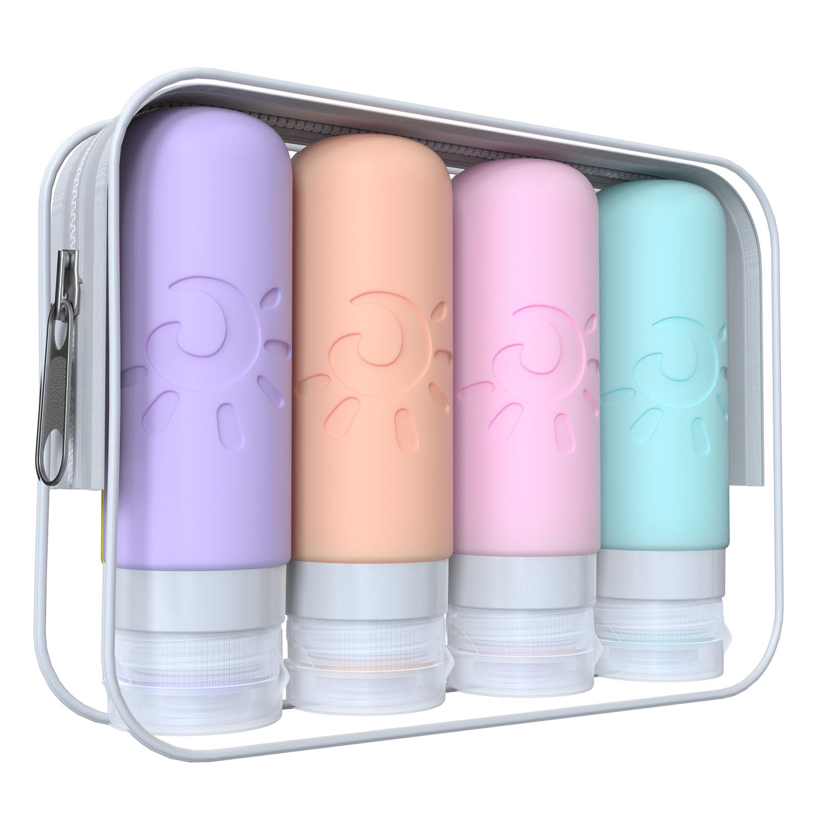 Zafit Travel Bottles for Toiletries, TSA Approved Travel Containers 3oz Leak Proof Travel Tubs