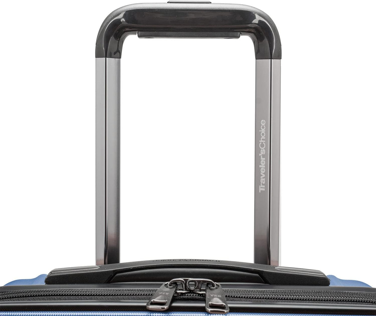 Traveler's Choice Archer Polycarbonate Hardside Spinner Luggage Set, Blue, Carry-On 21-Inch, Tie Down Straps