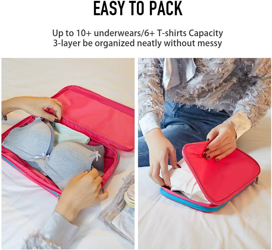 Bee Nesting BeeNesting Waterproof Compression Packing Cubes 5/6/8 sets, Large Travel Packing