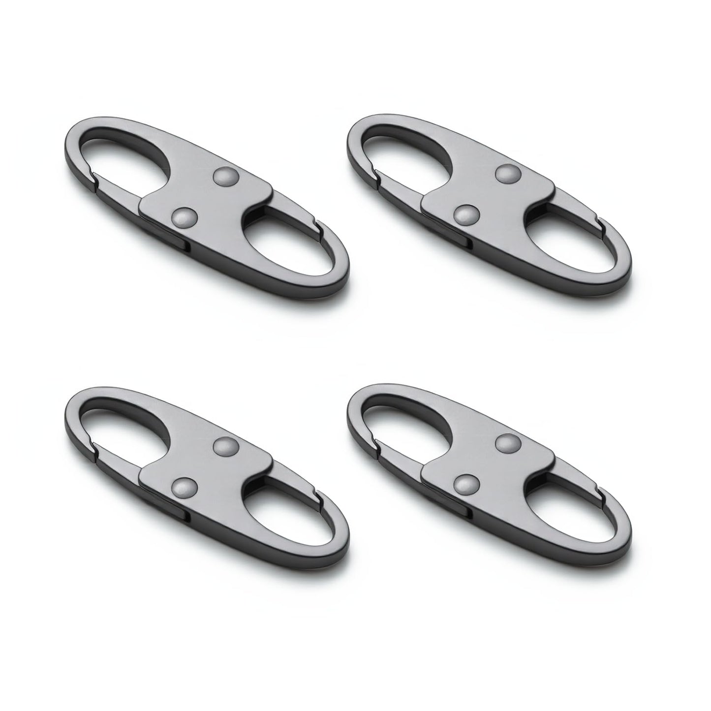 zelin Anti Theft Zipper Clips, Travel Essentials, Carabiner, 4Pcs Grey