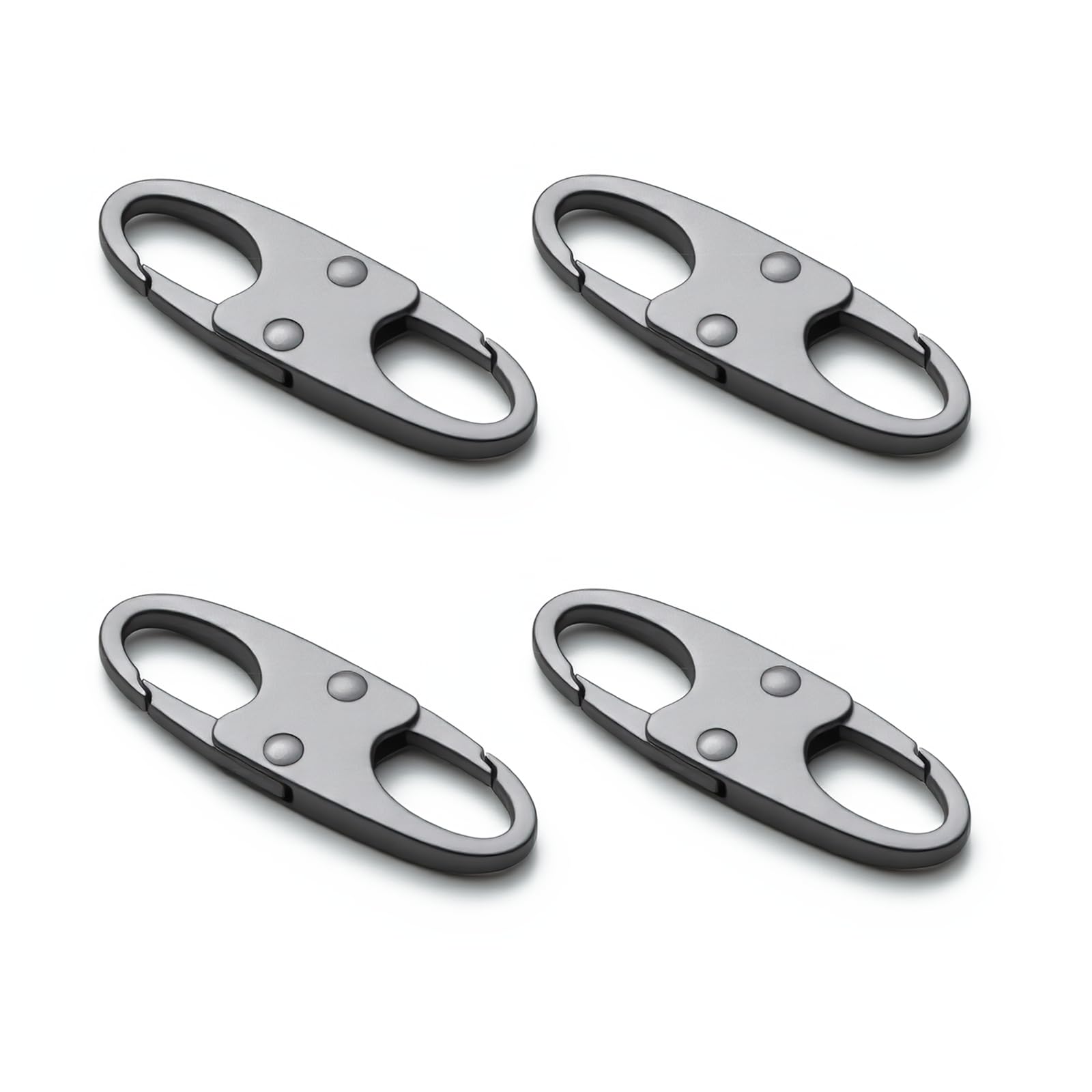 zelin Anti Theft Zipper Clips, Travel Essentials, Carabiner, 4Pcs Grey