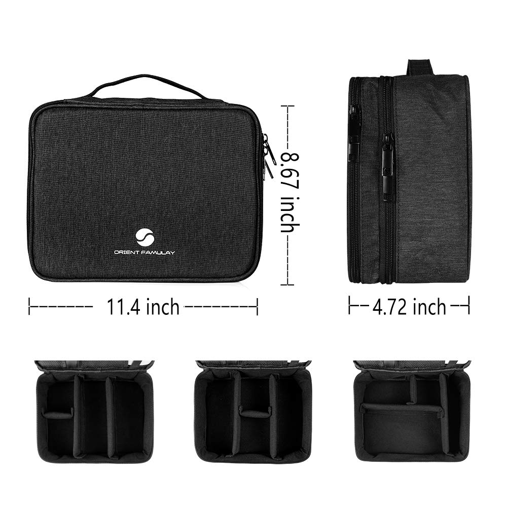 Travel Electronics Organizer, Waterproof Cable Organizer Bag for Electronic Accessories Double