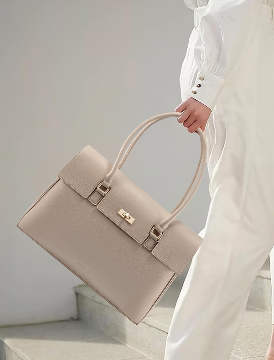 LOVEVOOK Laptop Bag for Women Work Tote Messenger Bag Waterproof Business Office Professional