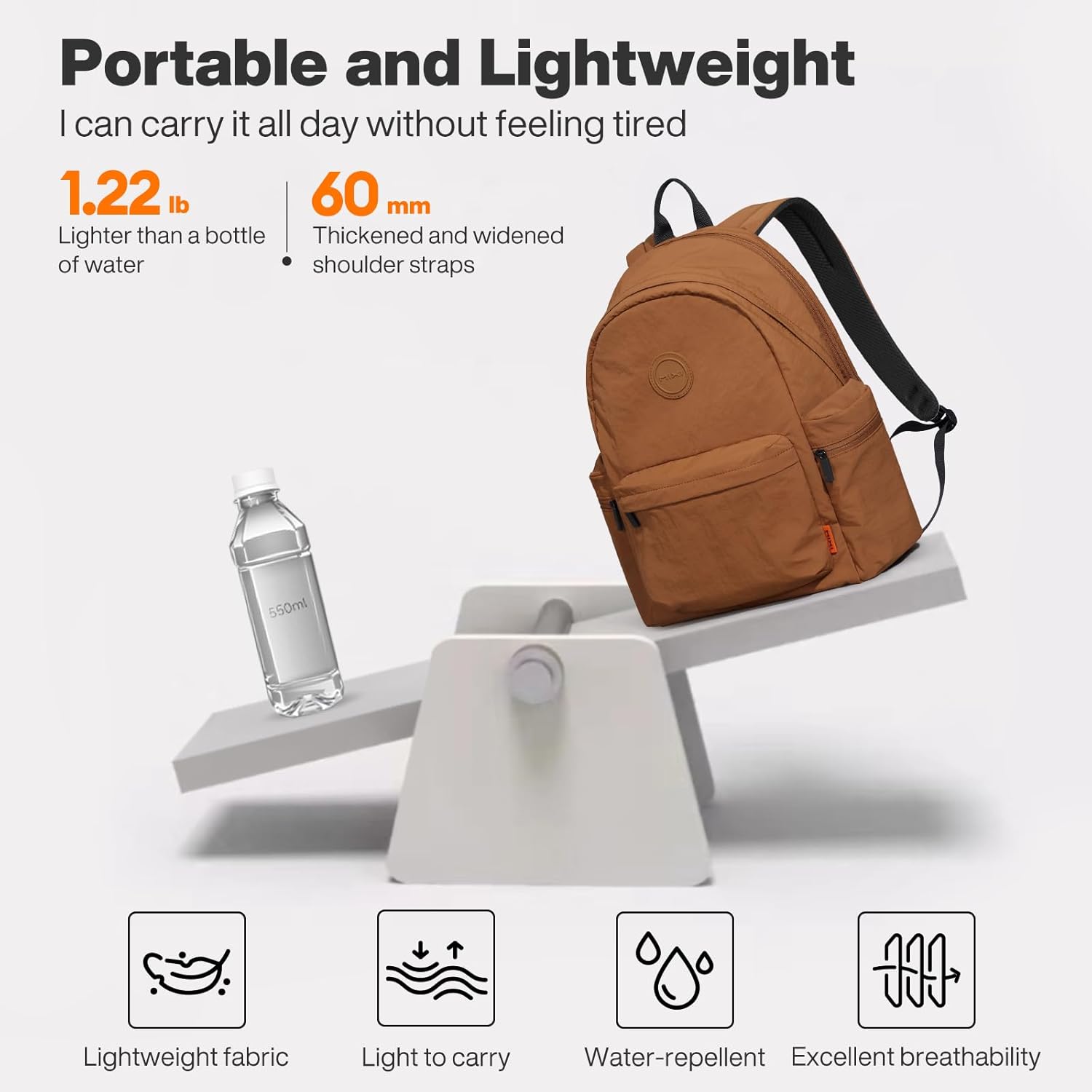 mixi Outdoor Lightweight Backpack Casual Carry On Laptop Backpack Travel Bookbag for Women Men