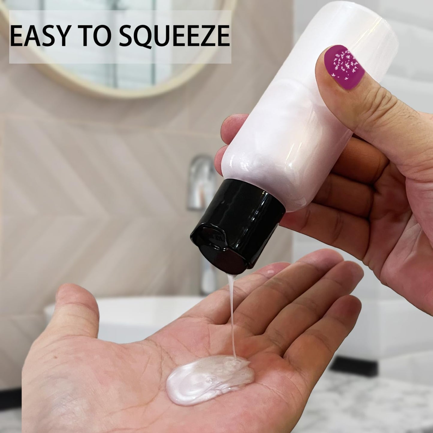 DNSEN 5 Pack 3.4 oz Travel Bottles for Toiletries TSA Approved Leakproof Plastic Empty Travel Size