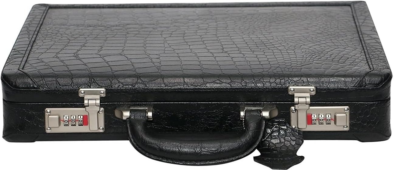 Full Grain Leather Briefcase Attache Case For Unisex Size L17xW3xH12 Inches Briefcase Bag