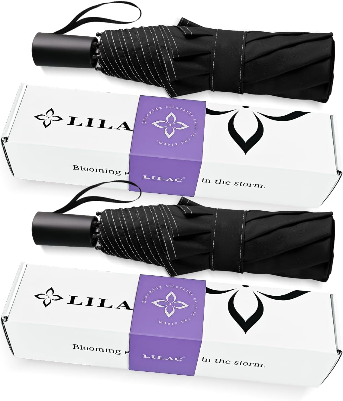 Windproof Travel Mini Umbrella - Manual Open Close with No Rebound for Seniors & Kids, Small Compact and Portable for Rain, Reflective Design for Night Safety Men & Women