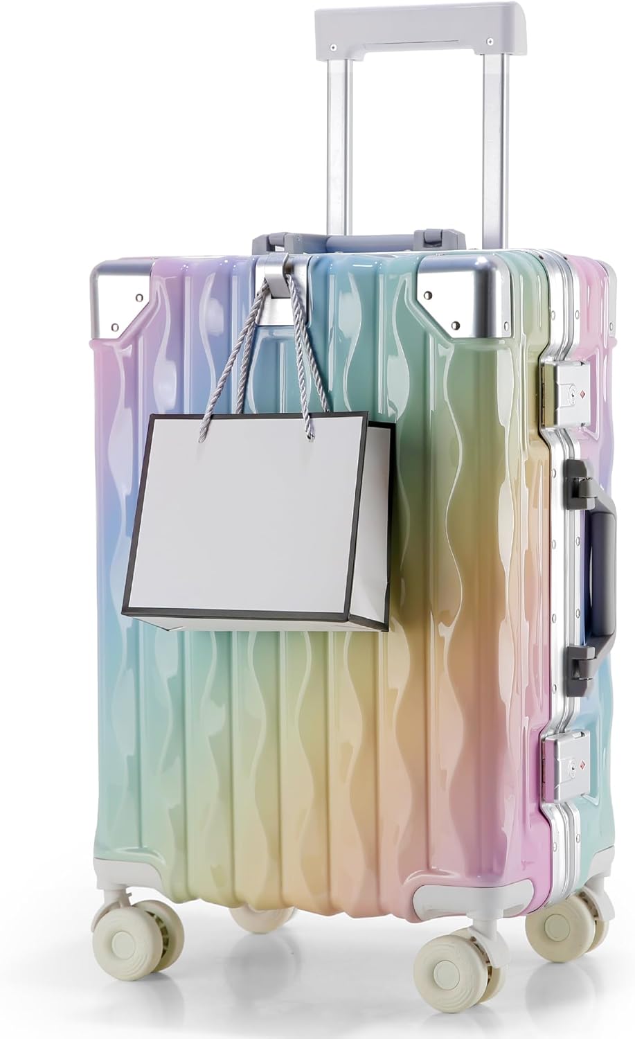 20 Inch Carry On Luggage with Spinner Wheels,Lightweight Travel Luggage Airline Approved for Men Women, Colorful