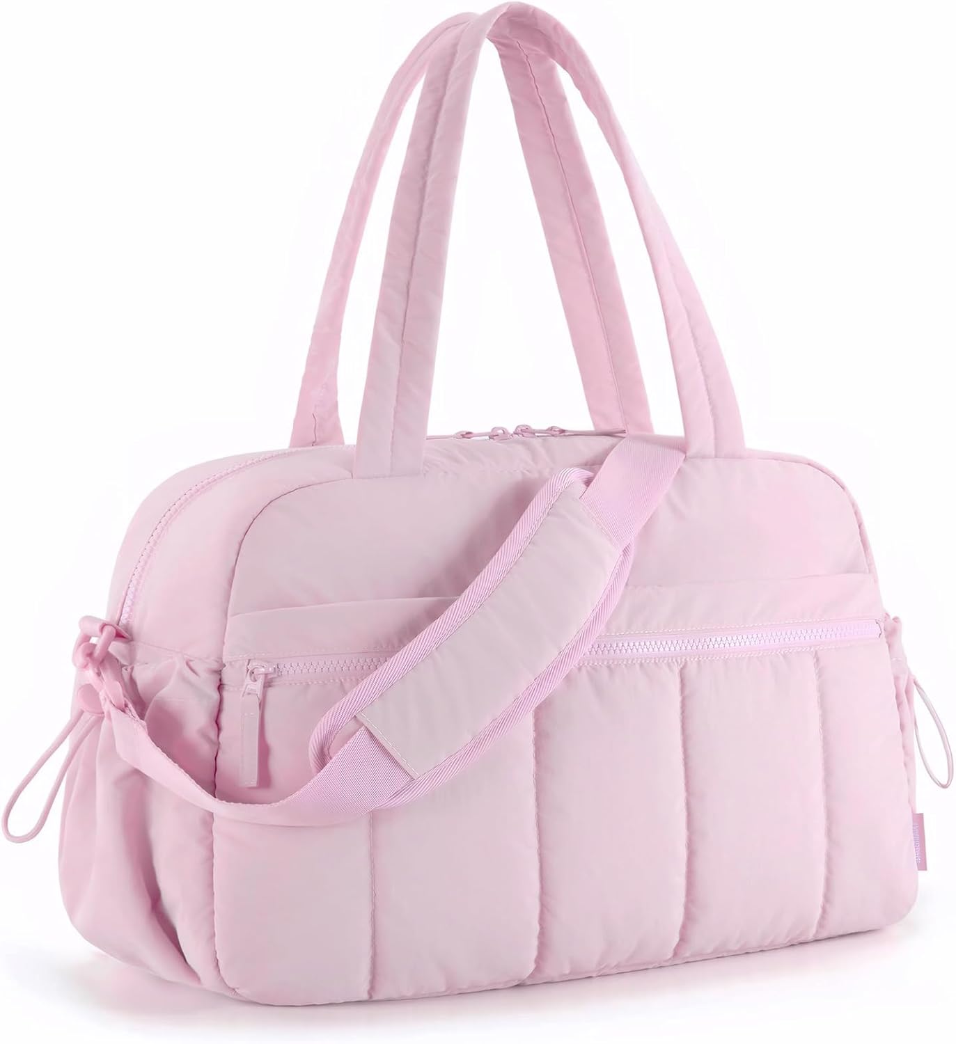 Large Capacity Travel Bag with Trolley Strap Great for Short Trips and Adventures pink
