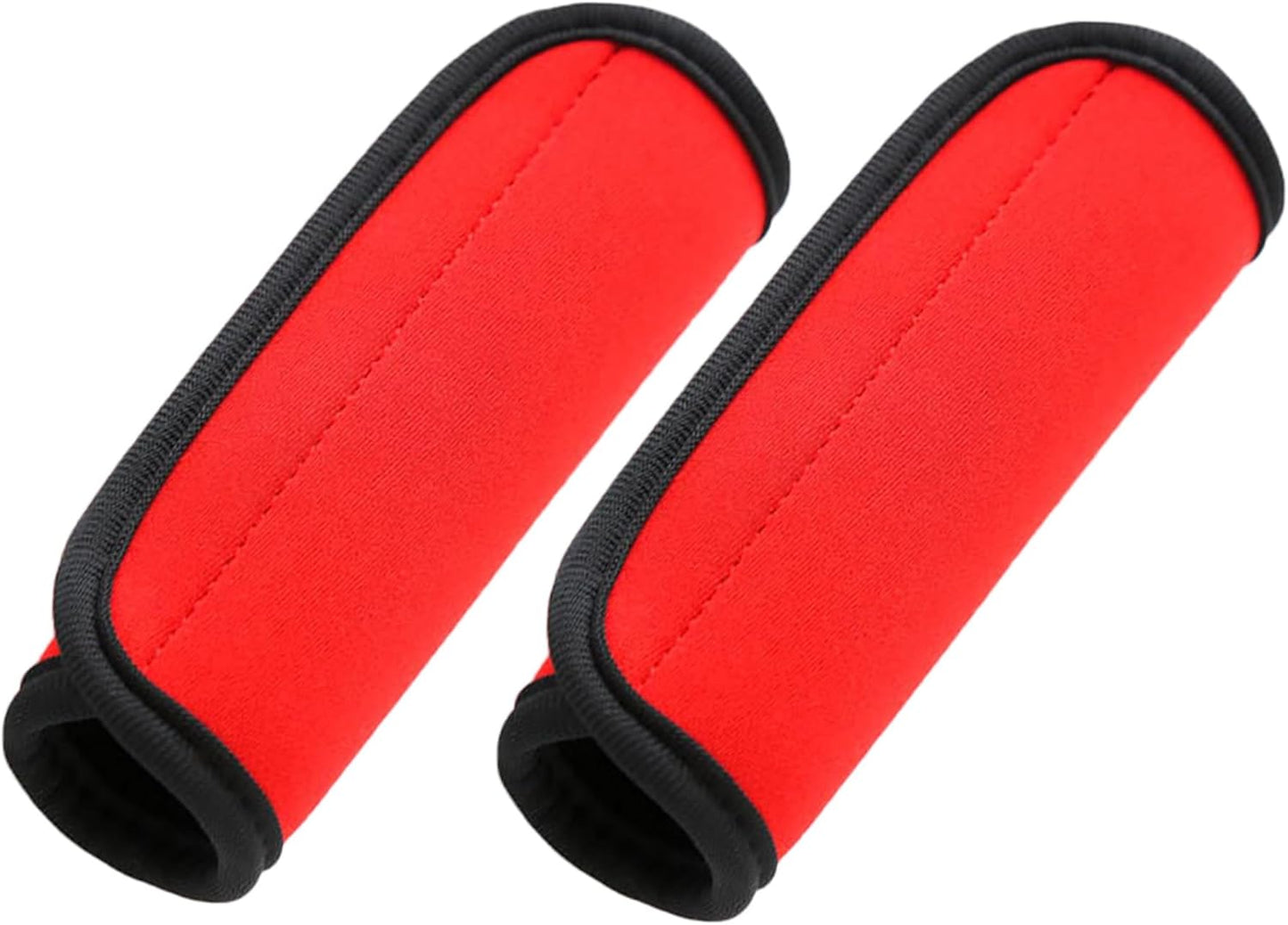 Luggage Handle Wraps, Soft Travel Bag Handle Cover, Padded Handle Grip, Suitcase Tags Identifiers for Travel Accessories, Red, 2pcs