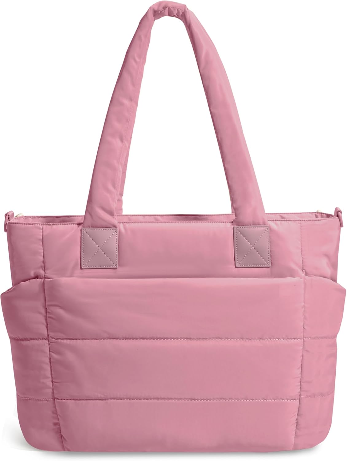 Tote Bag for Women Puffer Tote Bag Large Nurse Bags Shoulder Handbag with Zipper for Work Travel