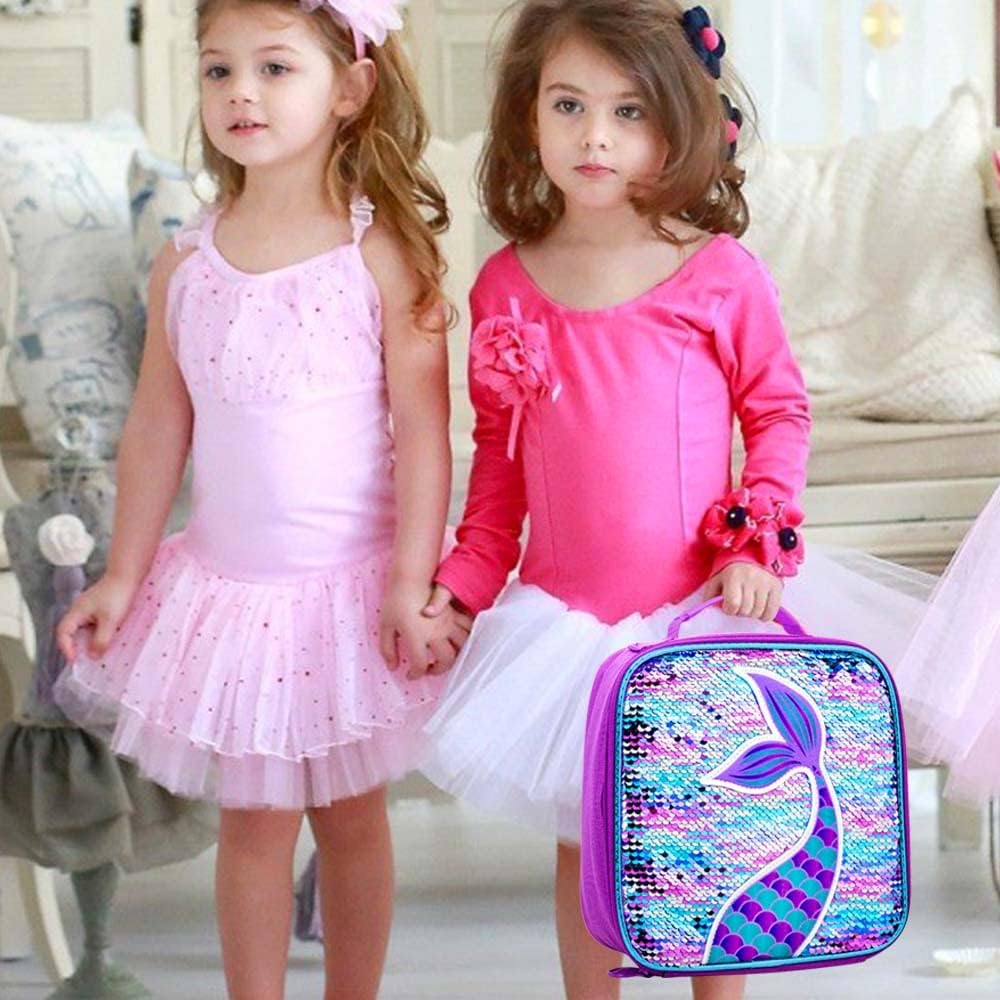 3PCS Kids Backpacks for Girls, 16" Little Kid Preschool School Bookbag and Lunch Box - Unicorn/Mermaid/Flamingo