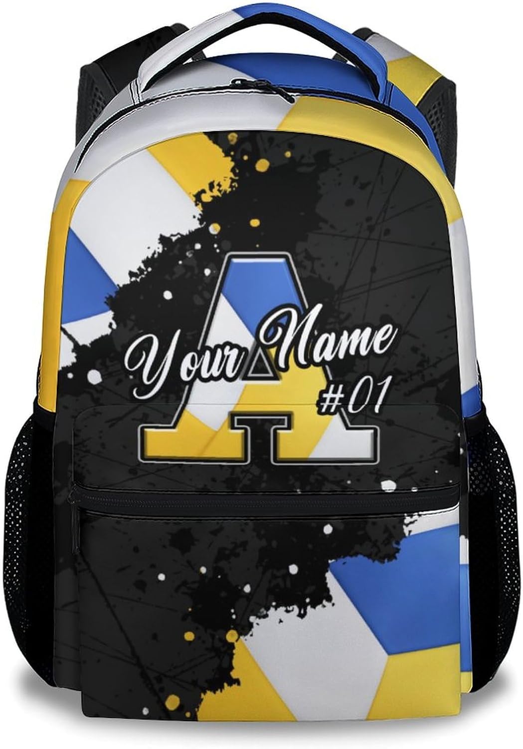 COZYAURA Custom Backpack for Girls - Volleyball Backpacks for Kids - Personalized Initial Name Monogrammed Bookbag - 17 Inch Sports Theme Schoolbag for Primary, Middle School