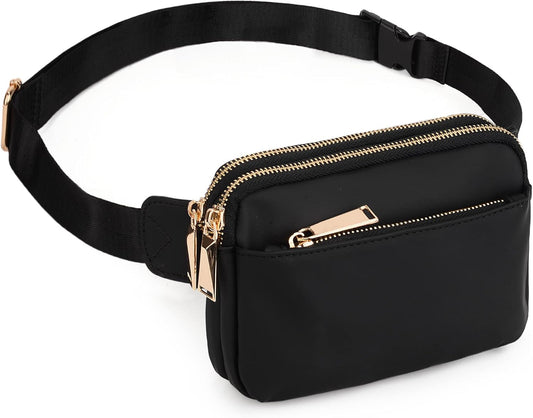 UTO Fanny Pack for Women Crossbody Trendy Fashion Belt Purse Chest Waist Hip Bumbag for Outdoor Shopping Travel Hiking