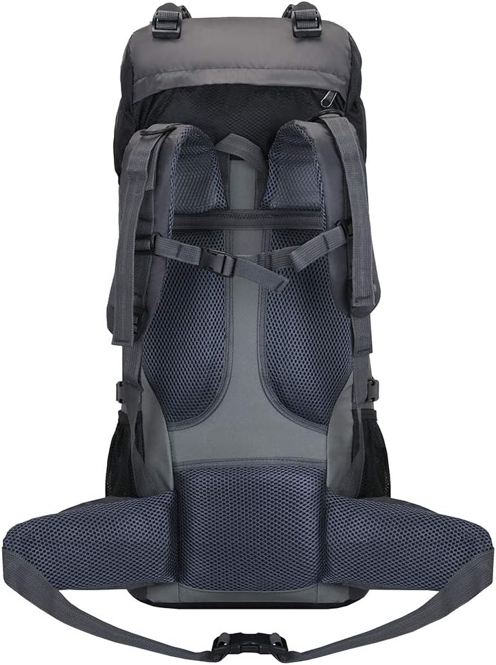 Bseash 60L Internal Frame Waterproof Hiking Camping Backpack with Rain Cover, Large Outdoor Sport Travel Daypack Rucksack