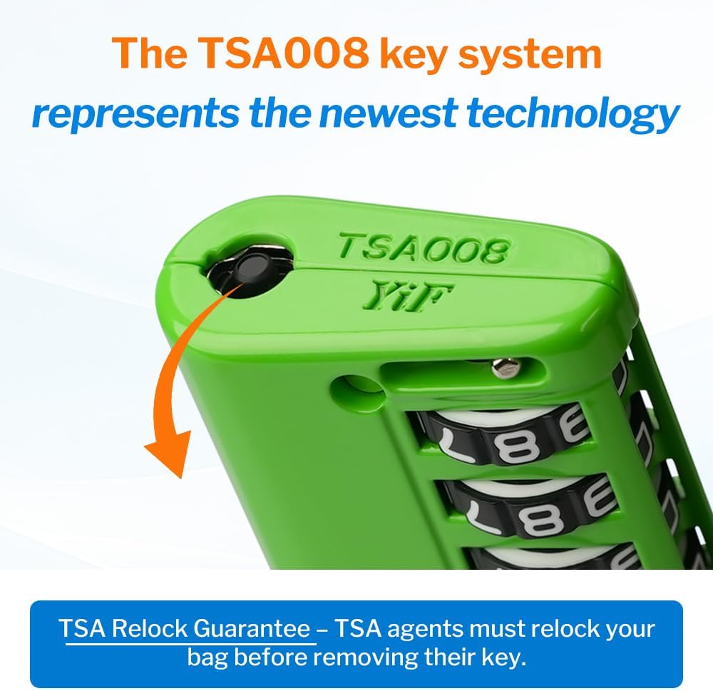 Forge TSA Approved Luggage Locks 4 Digit Combination TSA Travel Locks with TSA008, Open Alert