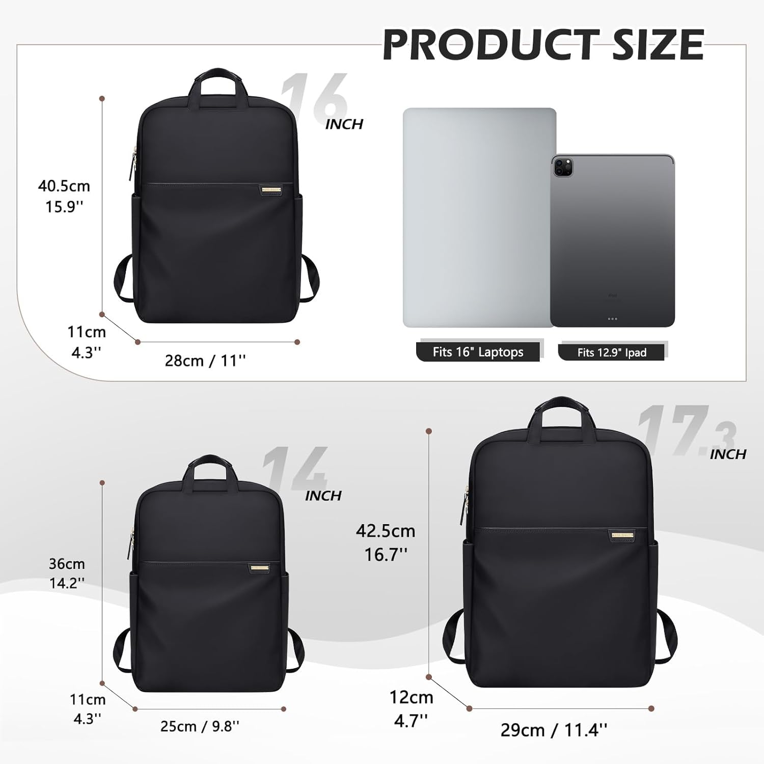 Slim Laptop Backpack for Women, Lightweight Business Backpack for Women Computer Bag Purse for