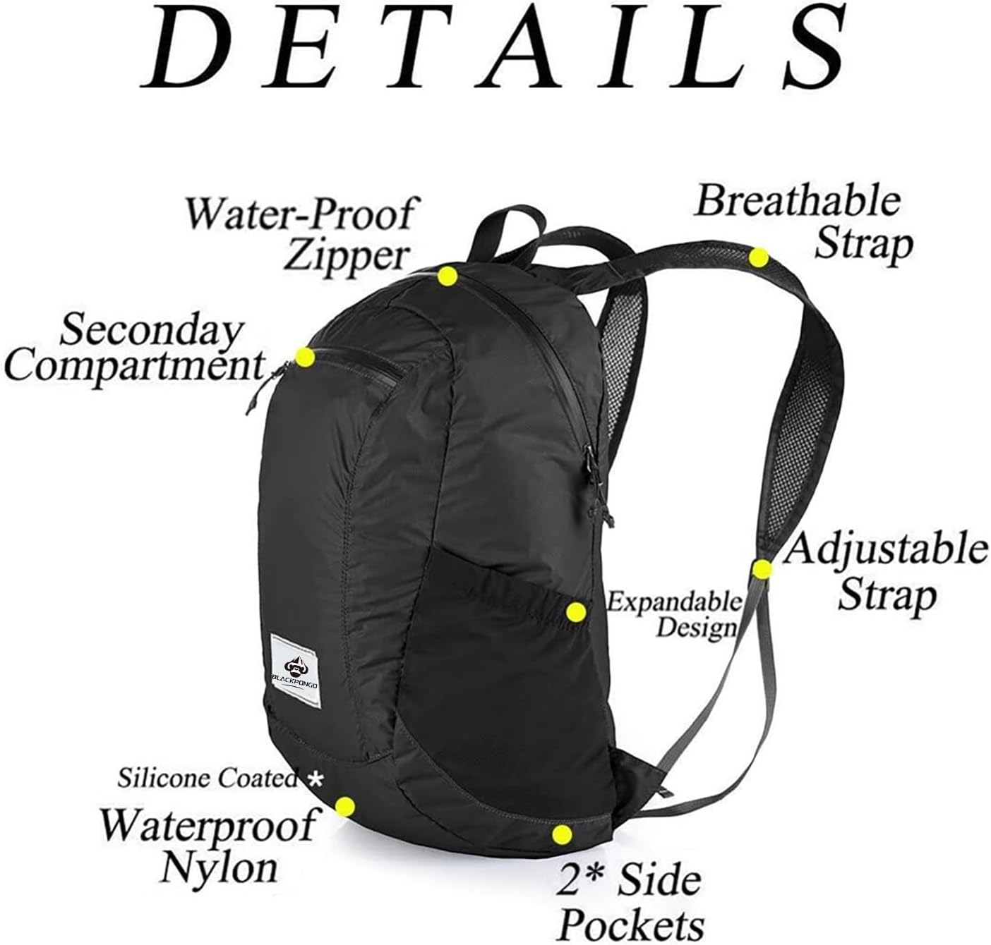 Small Backpack 18L Lightweight Packable Backpack for Travel, Airplane Travel Hiking Daypack (Green)