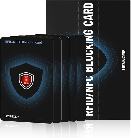 2025 NEW RFID Blocking Card Set with Indicator Light,Wallets Shield,Credit Card Protector, NFC Bank Debit Blocker,Anti-Skimming Protection For ID Passport Travel For Men/Women (5)