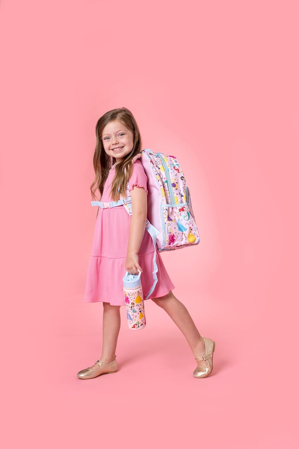 Simple Modern Medium Disney Toddler Backpack for School Girls and Boys | Kindergarten Elementary Kids Backpack | Fletcher Collection | Kids - 15" tall | Princess Rainbows