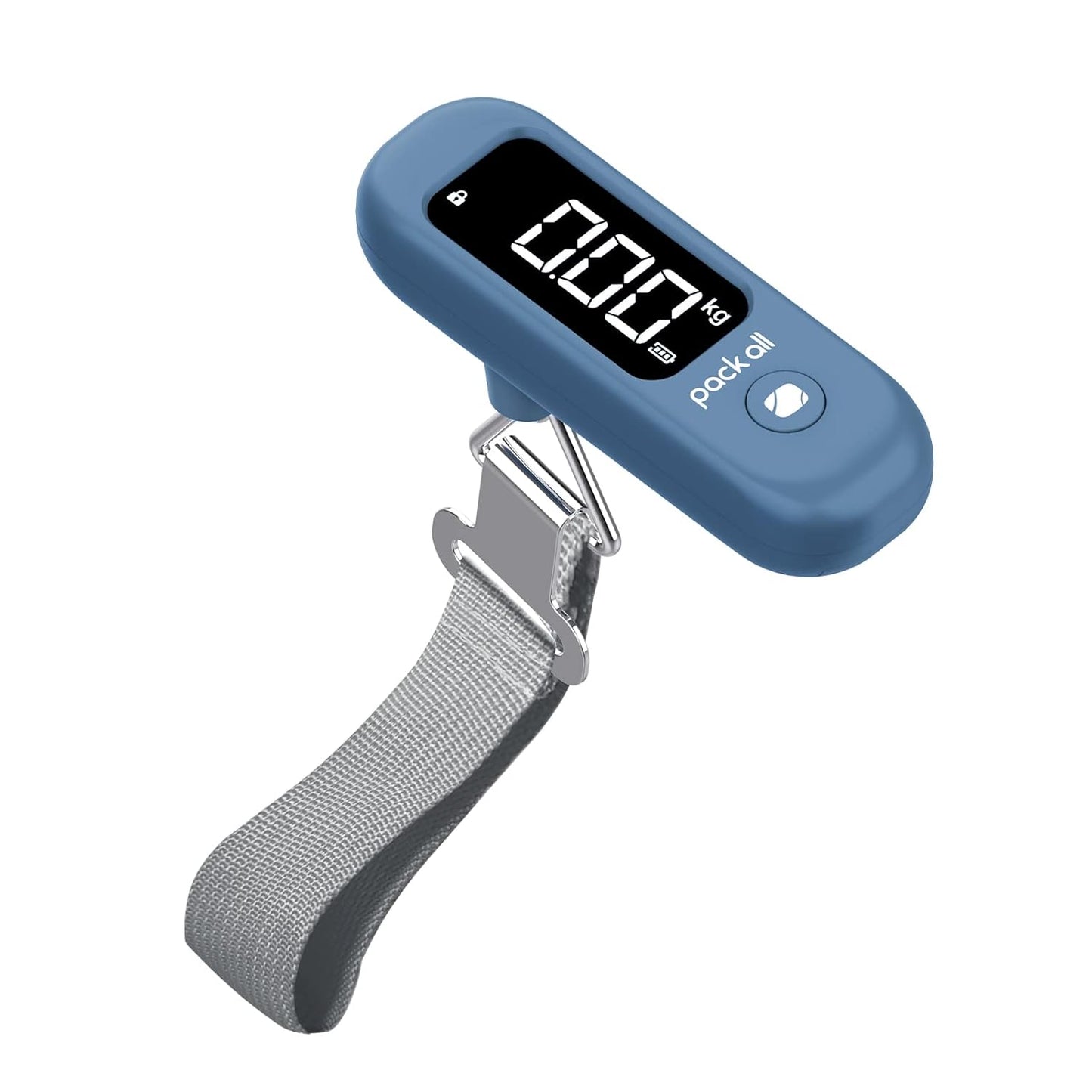 pack all 110 Lbs Luggage Scale, Digital Handheld Baggage Scale, Travel Suitcase Weight Scale with LCD Display, Battery Included, Navy