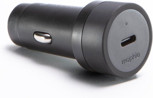 Mophie 30W USB-C Car Charger - Eco-Friendly Fast Charging for Devices, LED Indicator, Universal AUX Compatibility