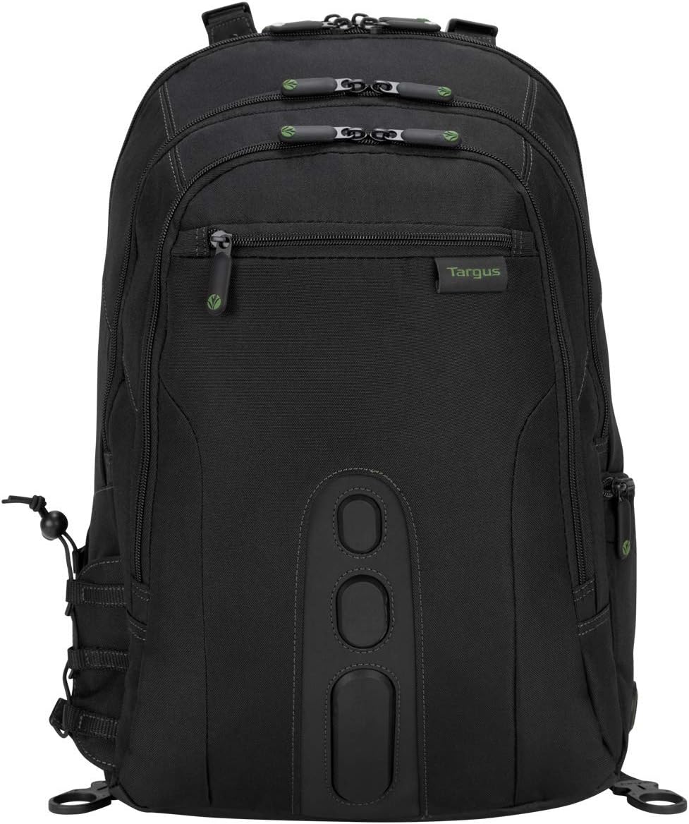 Targus Spruce EcoSmart Travel Laptop Backpack for 15.6 inch Laptops, TSA-Friendly Carry On Backpack Laptop Bag for Work and Travel, Black (TBB013US)