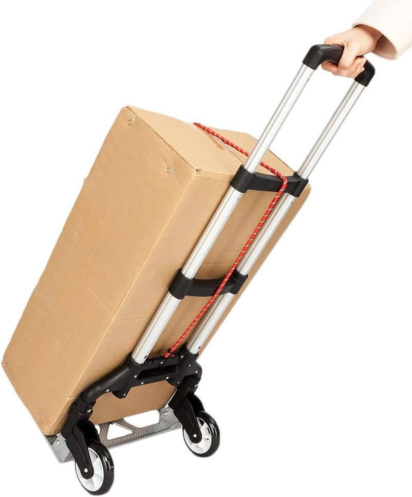Portable Push Cart & Luggage Dolly Cart,Luggage Trolley Cart,Aluminum Portable Folding Hand Truck