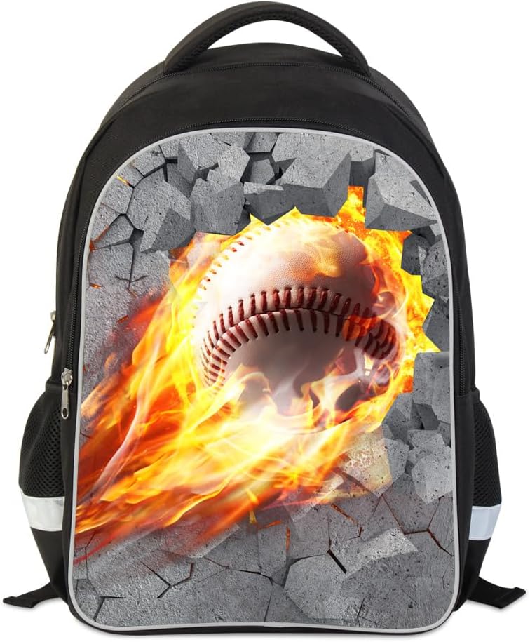 Luminous 3D Print School Backpack Large Capacity Lightweight Students Bookbag for Kids