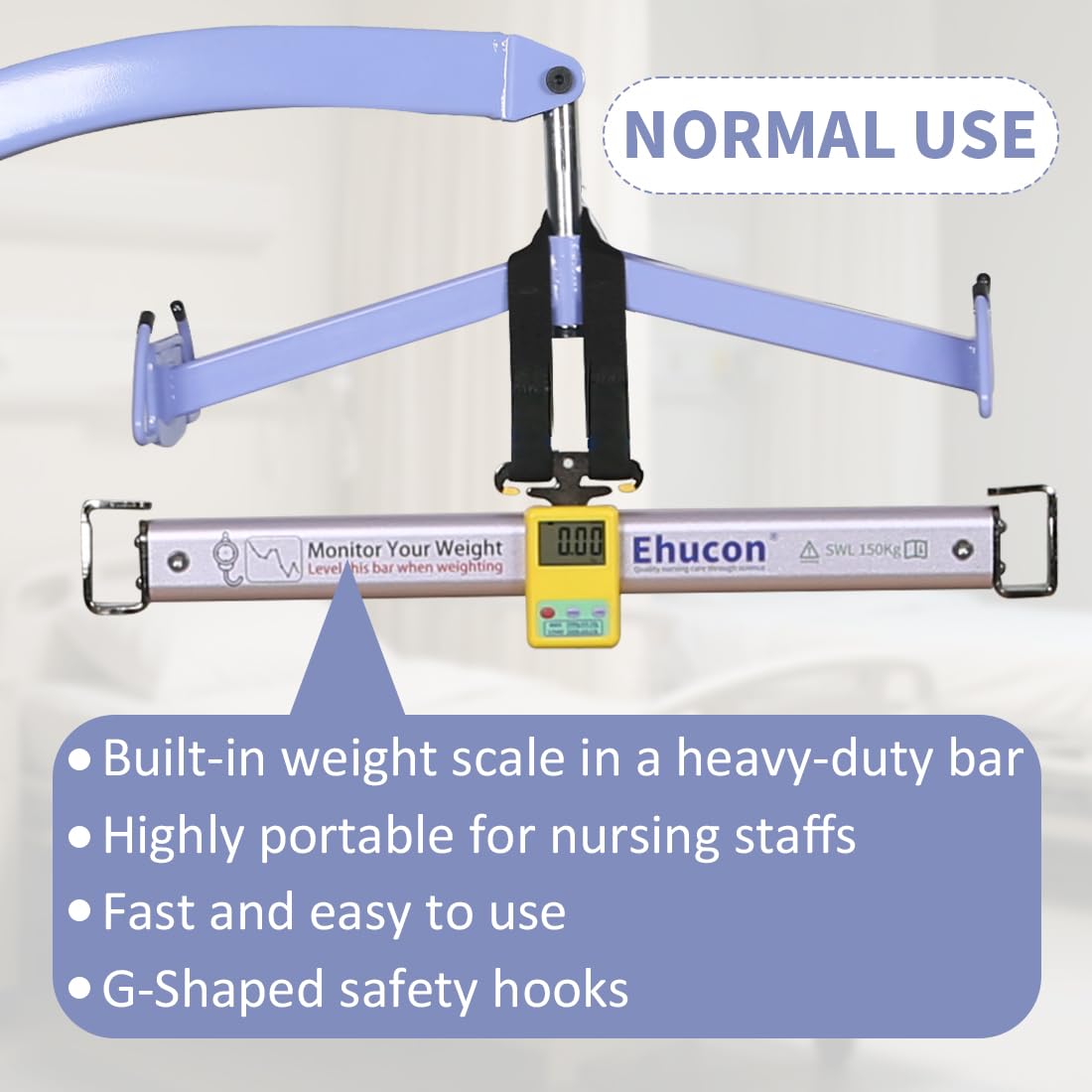 Patient Lift Weight Scale,330LBS Capacity Universal Patient Lift Scale