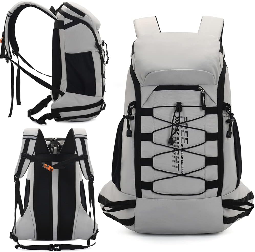 Bseash 40L Waterproof Hiking Camping Backpack with Rain Cover, Outdoor Sport Travel Daypack