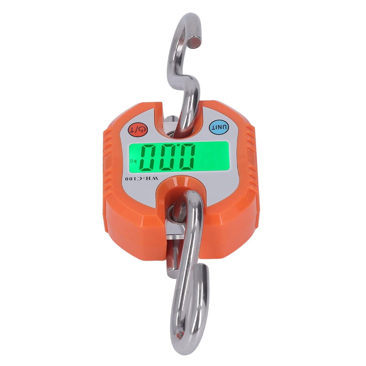 Hanging Scale LCD Digital Display 150KG Range Weighing Tool for Warehouse Luggage (Orange)