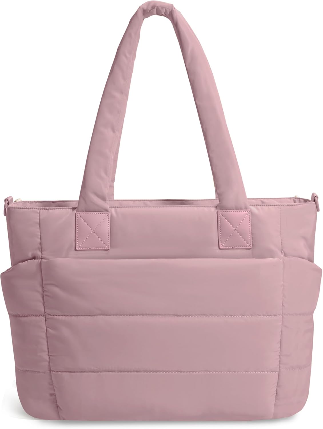 Tote Bag for Women Puffer Tote Bag Large Nurse Bags Shoulder Handbag with Zipper for Work Travel
