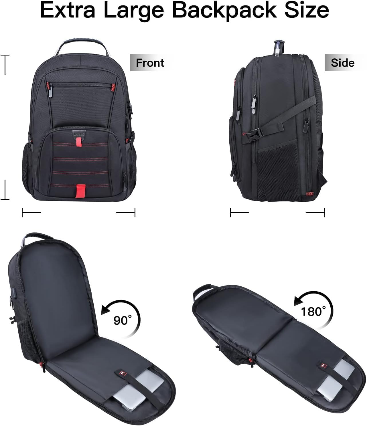 ANTERK Extra Large Travel Laptop Backpack 17.3 In Carry on Backpack for Men