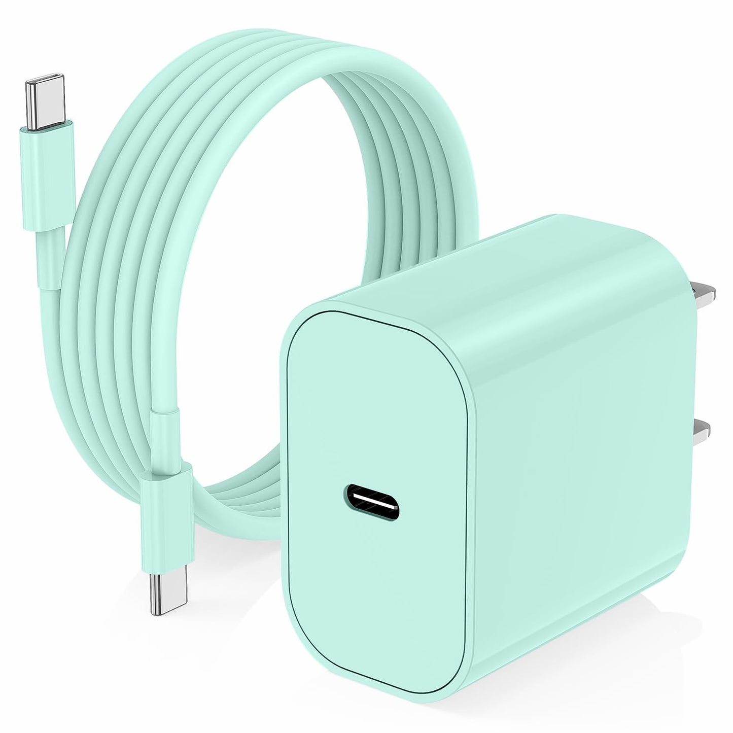 iPhone 17 16 15 Charger/10ft Type C to C Charging Cable Cord Long, USB C Fast Charging Block Plug for Apple iPhone 17 Pro Max/17 Air/16 Pro/15 Plus/AirPods/iPad/mini Plug Cube Birck Box Power Adapter