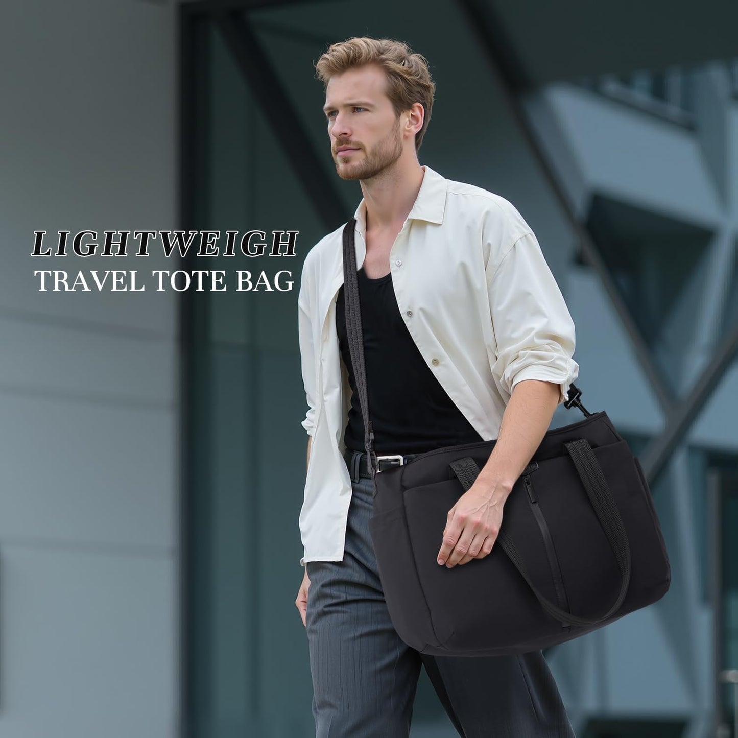 Timeet Tote Bag for Women, Water-resistant Travel Tote Bag with Laptop Compartment, Large Shoulder Bag for Work Nurse Teacher