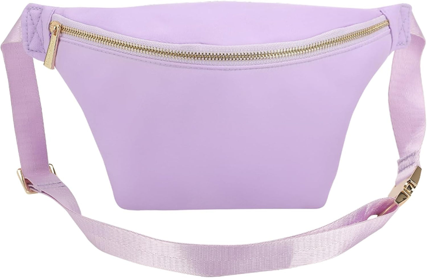 Waist Belt Nylon Fanny Pack Crossbody Bag for Women Travel (Purple)