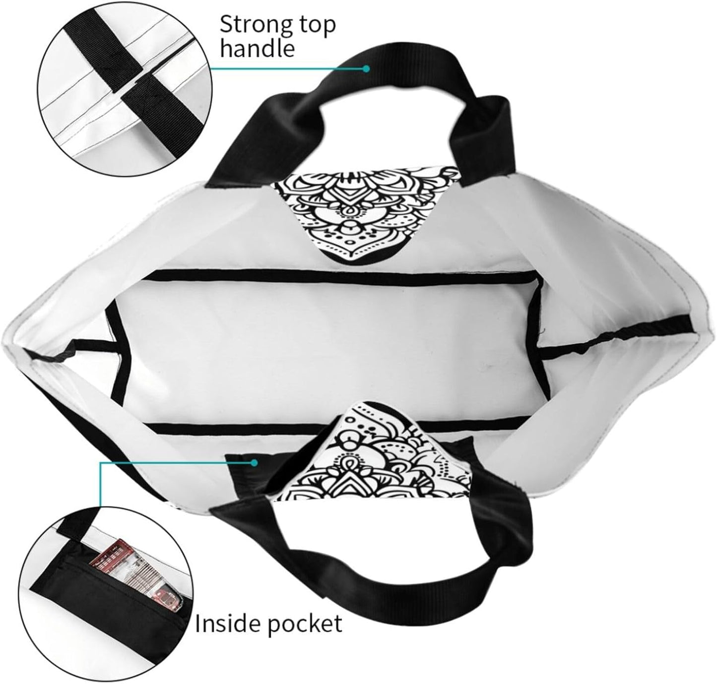 Tote Bag Beach Bag for Women Reusable Grocery Large Shopping Shoulder Bag Travel Handbag