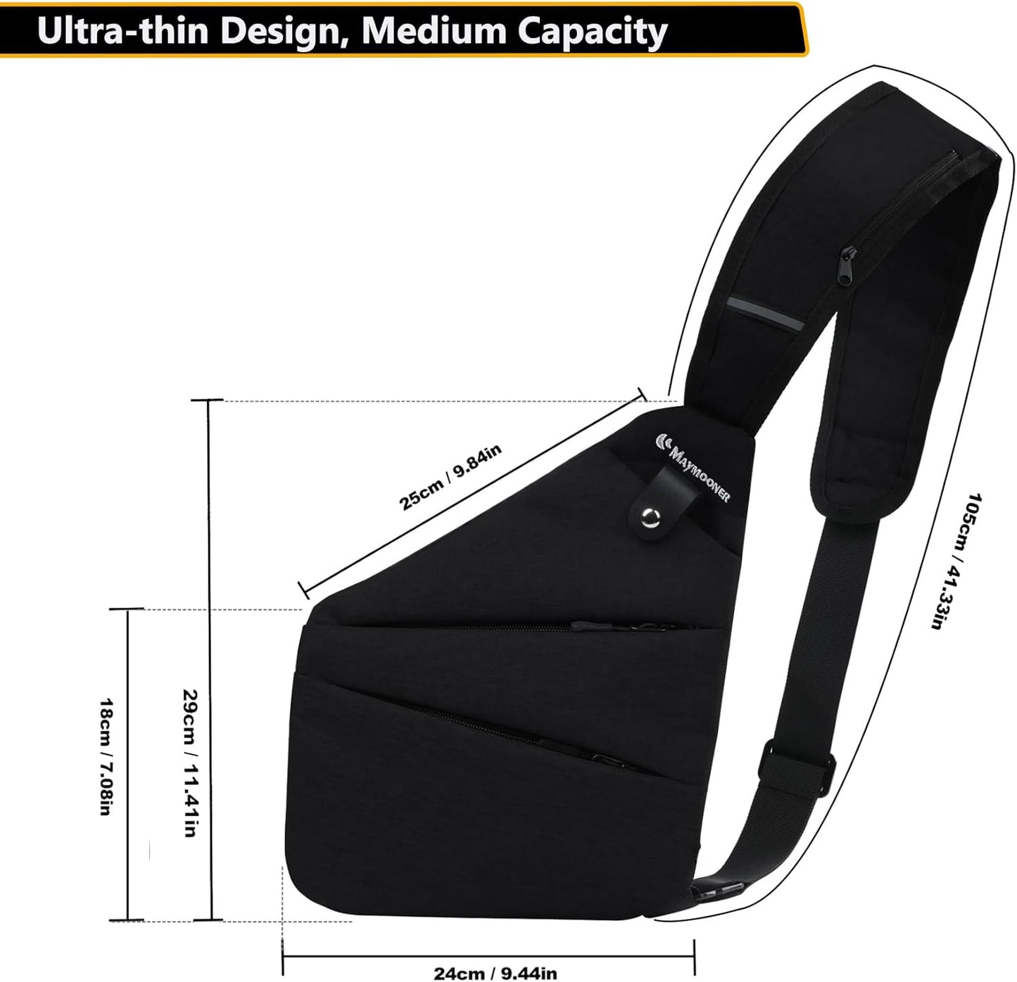 Men Small Sling Shoulder Crossbody Bag Anti-theft One Strap Casual Chest Bags Slim Backpack Outdoor Hiking Biking
