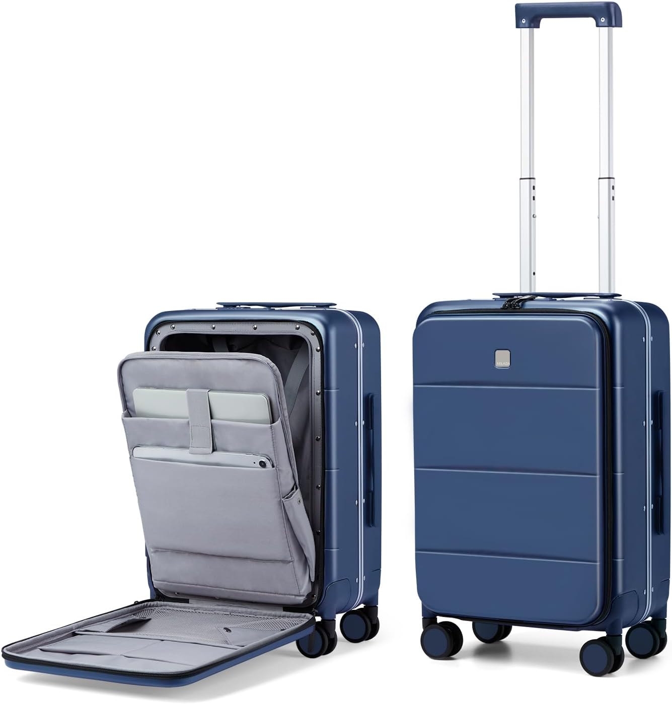 MILADA Carry On Luggage 22x14x9 Airline Approved Spinner Wheels TSA Luggage 20 Inch Hard Shell