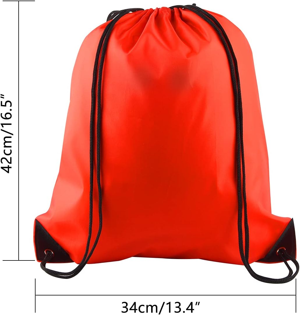 PLULON 30 Pcs Red Drawstring Bags Bulk String Bags Drawstring Backpack Cinch Sack Backpack Bags for