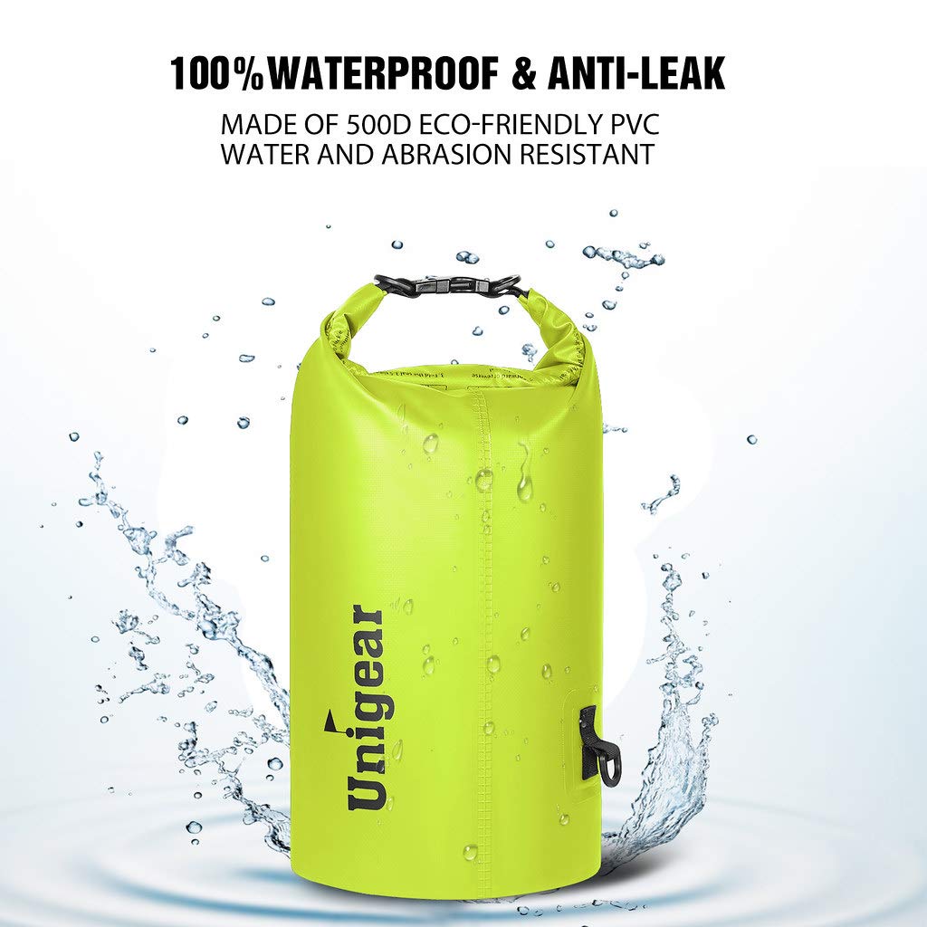 Unigear Dry Bag Waterproof, Floating and Lightweight Bags for Kayaking, Boating, Fishing, Swimming