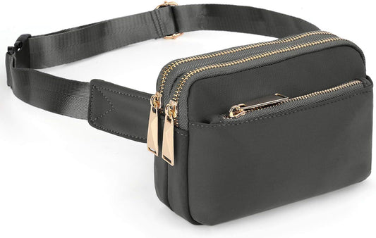 UTO Fanny Pack for Women Crossbody Trendy Fashion Belt Purse Chest Waist Hip Bumbag for Outdoor Shopping Travel Hiking