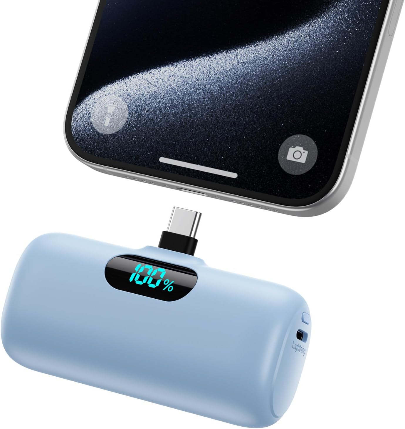 Mini Portable Charger USB C Power Bank,Upgraded 5000mAh PD Fast Charging Battery Pack Built-in USB-C Connector Travel Essential for iPhone17/17Pro/17Pro Max/Air/16 Plus/16Pro Max/15 Series,Android etc