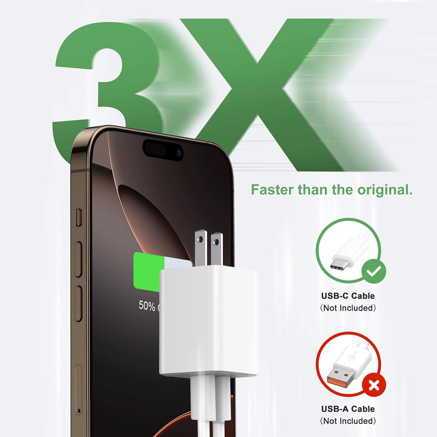 USB C 20W Wall Charger, 2 Pack Dual Port 40W PD 3.0 Type C Fast Charging Block, Durable Portable Charger for iPhone 11/12/13/14/15/16/17Pro Max, iPad Pro, AirPods 4, for Apple Watch 10, Samsung Galaxy