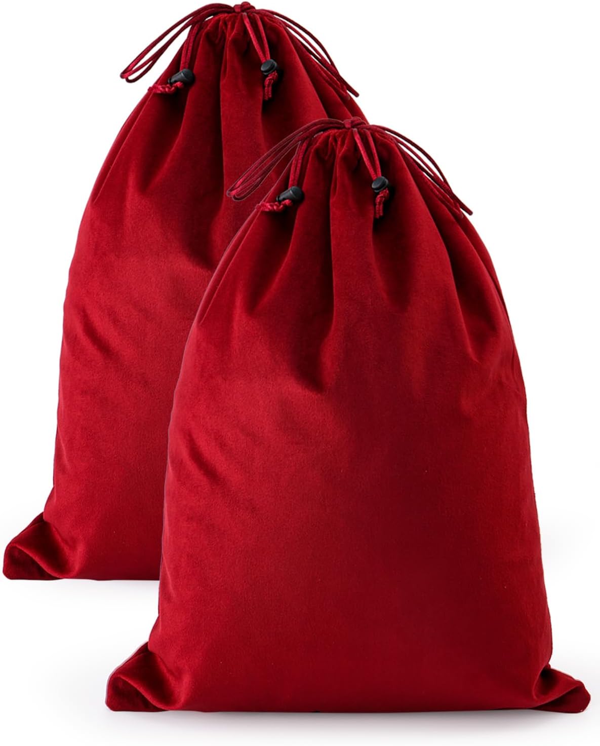 FantasyLife Shoe Bags for Travel, 2 PCS Washable Dust Bags for Storage & Packing, Flannel Shoe Pouch with Drawstring Closure for Purses, Handbags, Shoes & Toys (Rio Red)