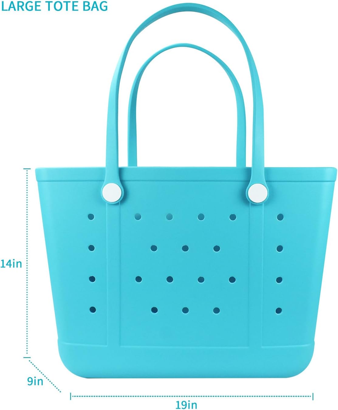 Tote Bag for Women - Large Rubber Beach Bag, Medium Waterproof Sandproof Travel Tote Bags for Beach Outdoor Sports