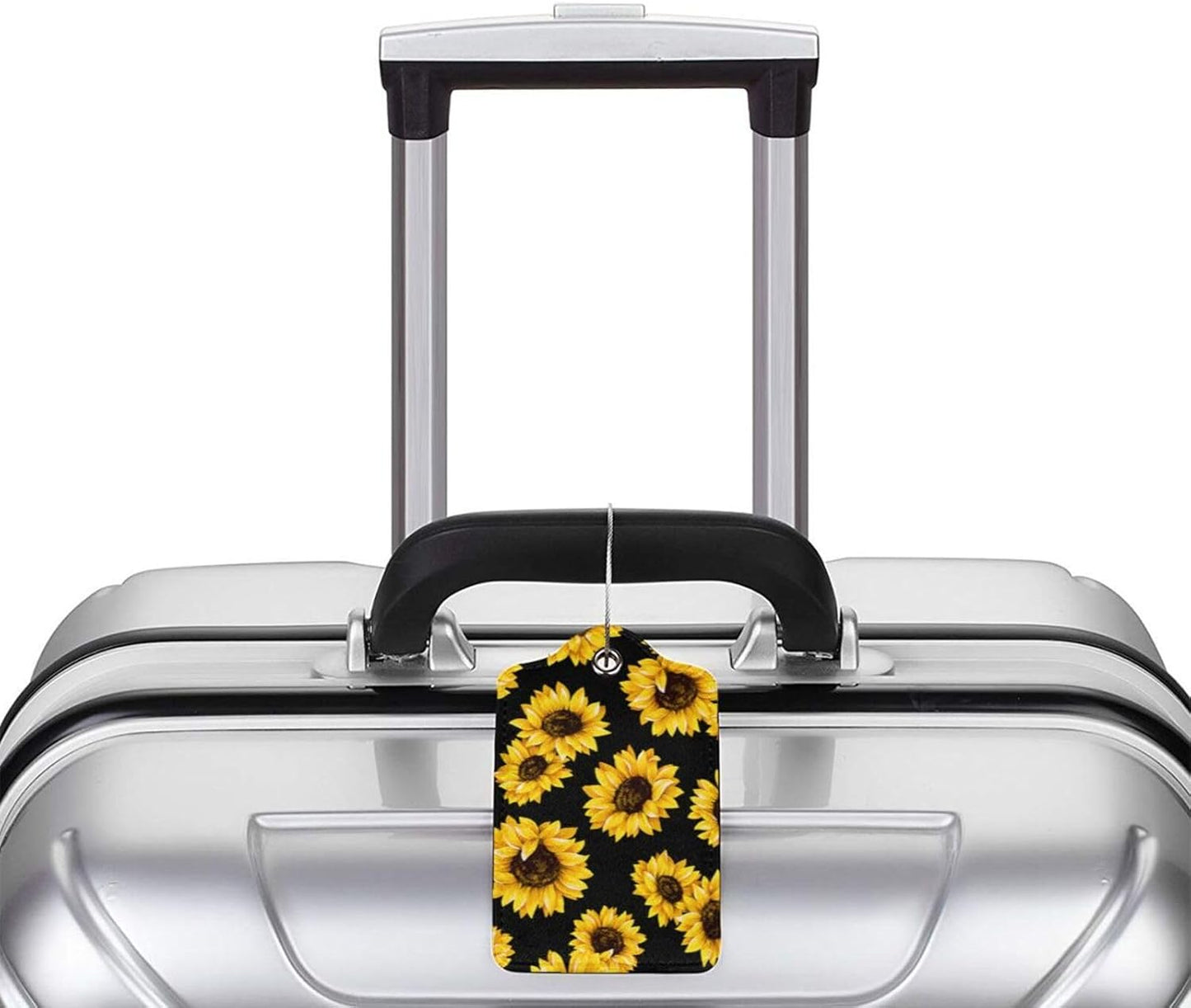 2 Pcs Beautiful Sunflower Luggage Tag for Suitcases, Cruise Ship Essential Travel Gift for Men Women Couples, Anniversary Party Travel Sunflower Ornaments, Funny Christmas Decorations Birthday Gifts