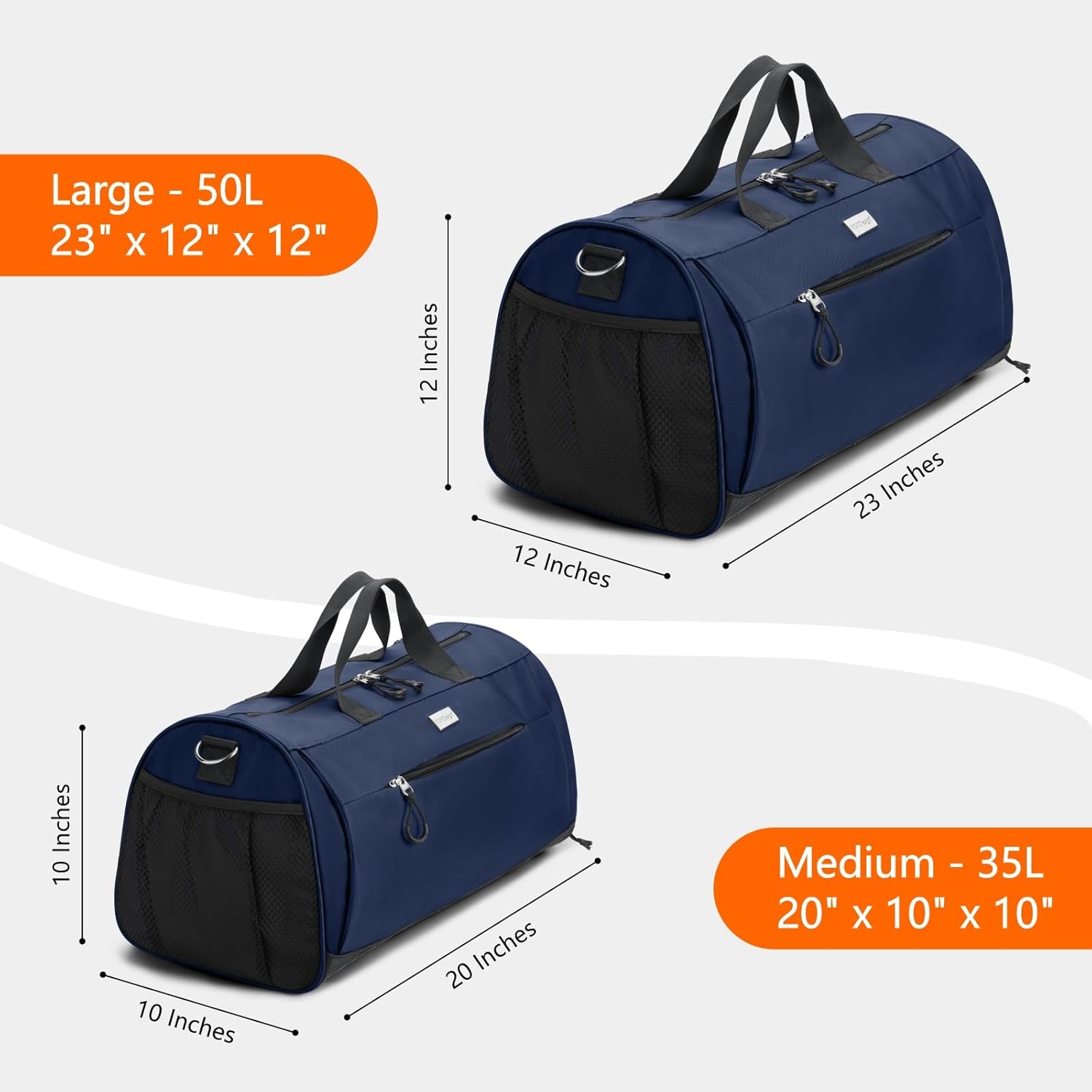 TOPDesign Gym Bag for Women & Men, Unisex Duffel Bag with Shoe Compartment & Wet Pocket for Travel