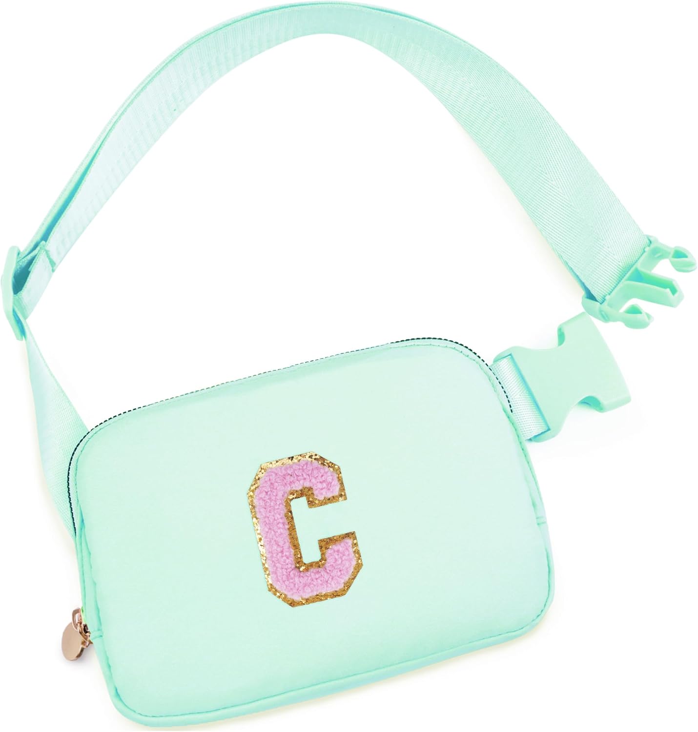 Belt Bag Fanny Pack Crossbody Bags with Initials Letter Patch Cute Stuff Birthday Gifts for